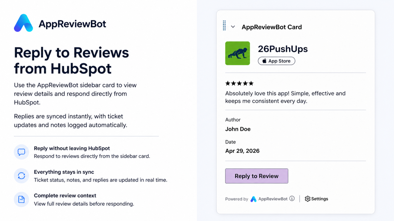 Reply via Sidebar Card